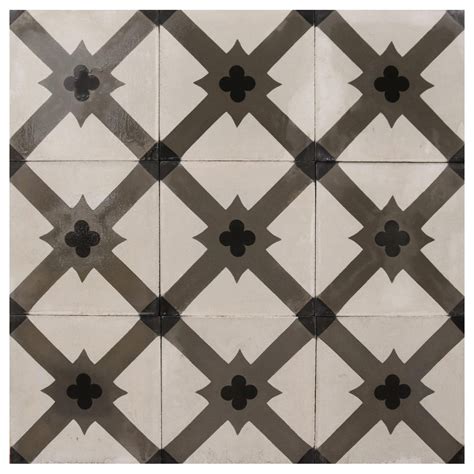 200 Reclaimed Encaustic Floor Tiles with Pattern For Sale at 1stDibs