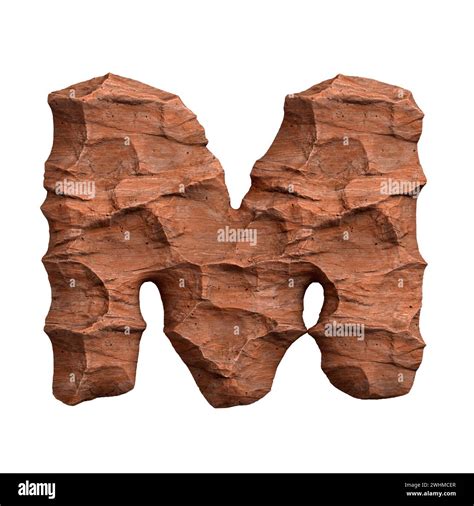 Desert sandstone letter M - Capital 3d red rock font - suitable for ...