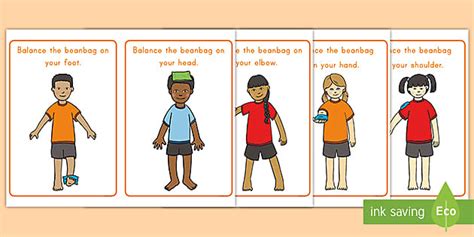 Beanbag Gross Motor Activity Cards (teacher made) - Twinkl