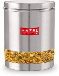 HAZEL Steel Grocery Container - 1350 ml Price in India - Buy HAZEL ...