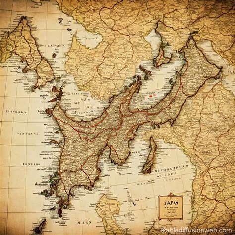 Edo Period Japan Map | Stable Diffusion Online