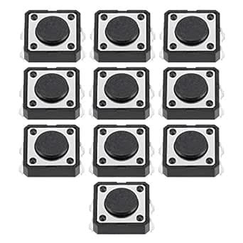 uxcell 12x12x4.3mm Panel Mini/Micro/Small PCB Momentary Tactile Tact ...