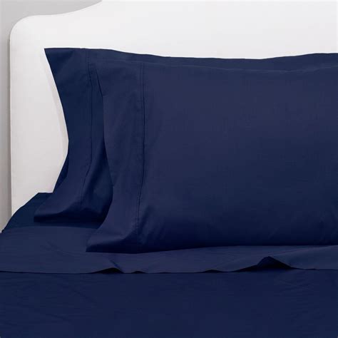 Navy Blue 400 Thread Count Flat Sheet - King/Cal King in 2021 | Blue ...