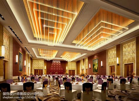 10万元酒店空间500平米装修案例_效果图 - 宴会厅 - 设计本