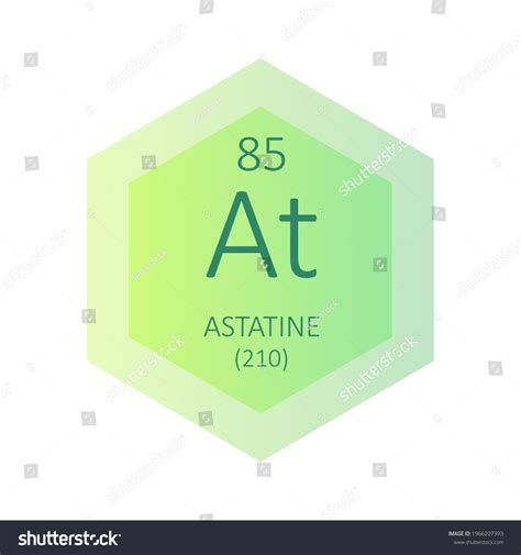 Astatine Chemical Element Periodic Table Hexagon Stock Vector (Royalty Free) 1966207393 ...