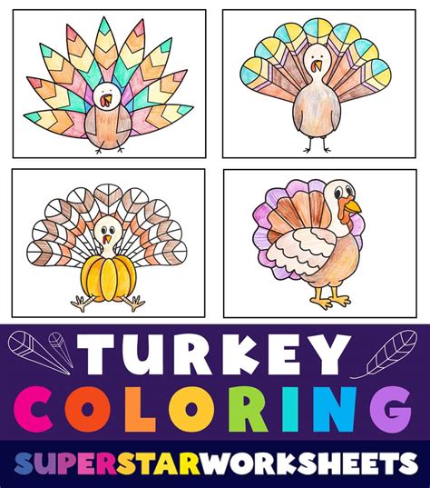 Turkey Template To Color | Fanny Printable