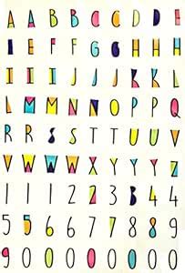 Alphabet Stickers - 5 SHEETS 405 STICKERS by TARGET ONE SPOT HORIZON ...