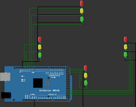 Image result for Arduino Code for 4 Way Traffic Light Using Ultrasonic Sensor