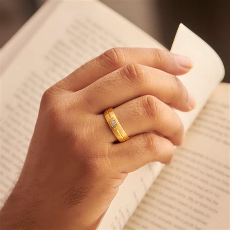 Bold Minimal Diamond Ring for Men