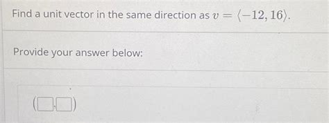 Image result for Finding Unit Vector Direction