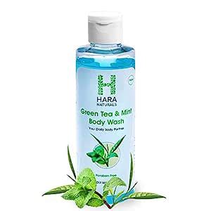 Buy Hara Naturals Cooling Mint & Green Tea Body Wash Shower Gel, 100% ...