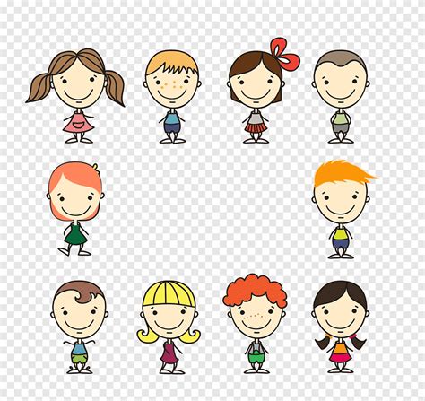 Ten children circle, children, cartoon png | PNGEgg