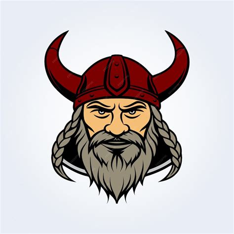 A character illustration of a viking man with a horned helmet | Premium ...