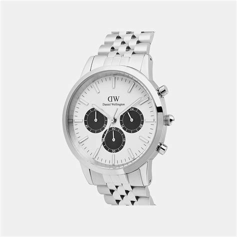 Iconic Arctic Panda Men Quartz White Dial Chronograph Stainless Steel ...