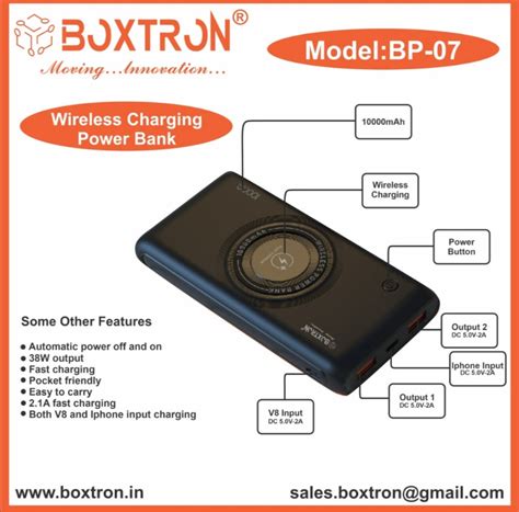 Boxtron Wireless PowerBank 10000mAh Power Bank, 18W Fast Charging, Dua ...