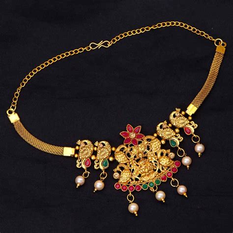 Maroon & Green Color Glass Stone Bajuband – Eindiawholesale