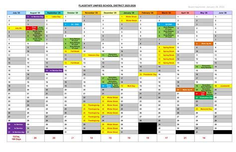 Flagstaff Unified School District Calendar 25-26 Revised [PDF] - EduCounty