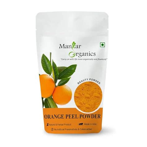 ManHar Organics Natural Orange Peel Powder for Face Pack with Vitamin C ...