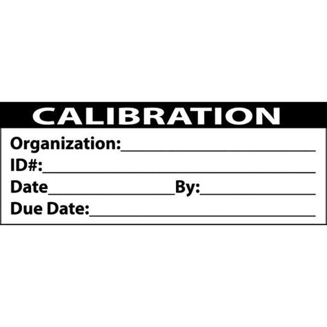 Duro Calibration Label, Black/White ISO Calibration Roll of Labels | Zoro