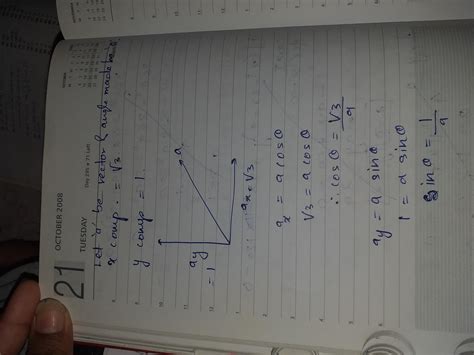 if the x component of a vector is square root 3 and y component is 1 ...