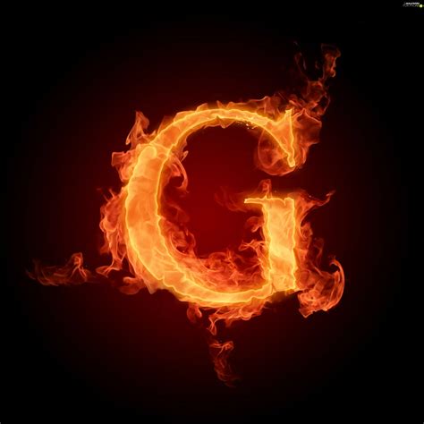 G, Fire, letter - For phone wallpapers: 3000x3000