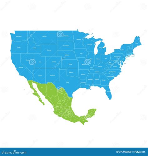 Mexico Political Map Of Administrative Divisions Royalty-Free Stock Photo | CartoonDealer.com ...