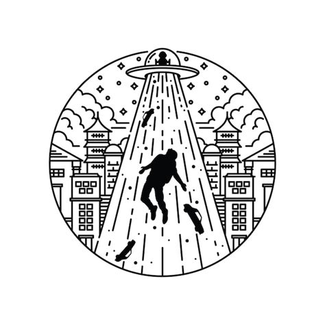 Illustration graphique de la ville Alien Invasion | Vecteur Premium