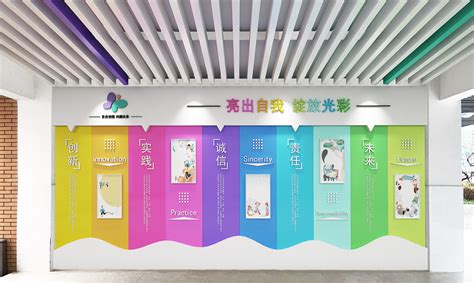 学校教学楼大厅文化墙设计_河南校园空间设计-站酷ZCOOL