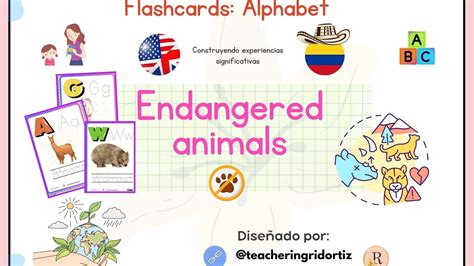 Earth day. 🐆 Alphabet: Endangered animals