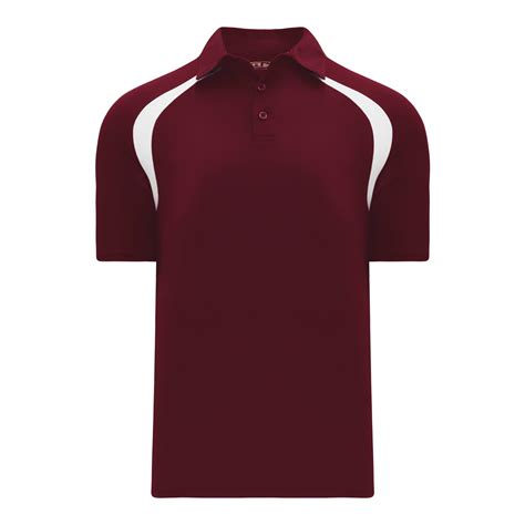 Athletic Knit (AK) A1820Y-233 Youth Maroon/White Short Sleeve Polo ...