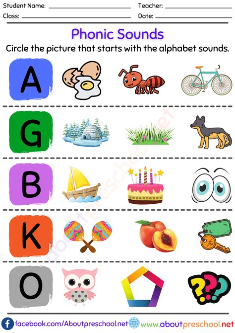 Phonics Sounds Worksheets 3 - About Preschool