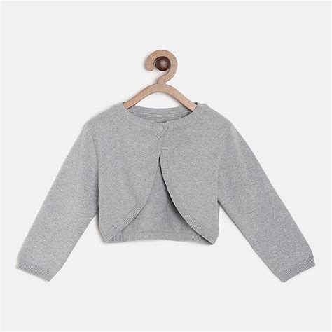 Pack of 1 shrug - silver for 3-6 Months – MiniKlub.in