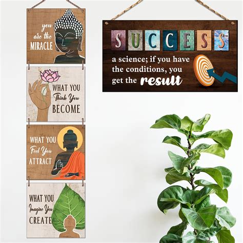 Chaka Chaundh – Set of 2 - Gautam Buddha quotes wall hanging items ...