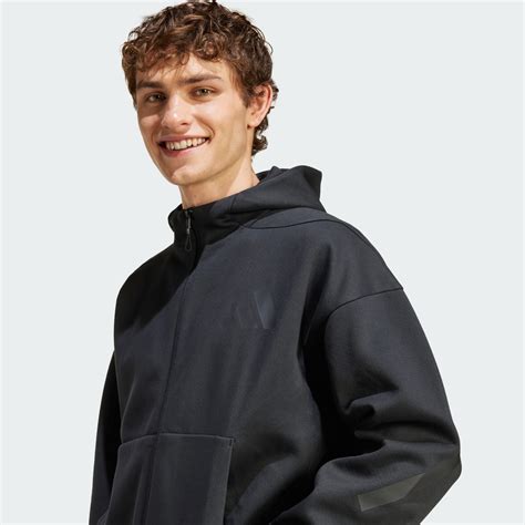 adidas Z.N.E. Full-Zip Hooded Track Jacket - Black | Free Shipping with ...