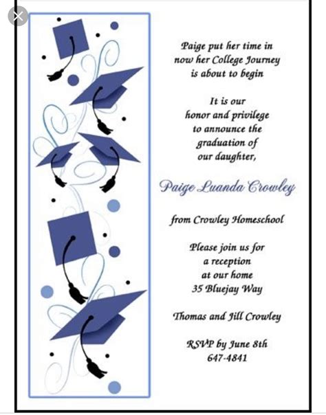 Graduation Ceremony Invitation Wording