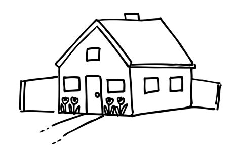 House black and white clip art house outline black and white ...