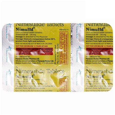 Nimulid Tablet | Uses, Side Effects, Price | Apollo Pharmacy
