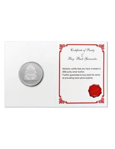 Modison Jagannath Silver Coin of 10 Grams in 24Kt 999 Purity Fineness ...