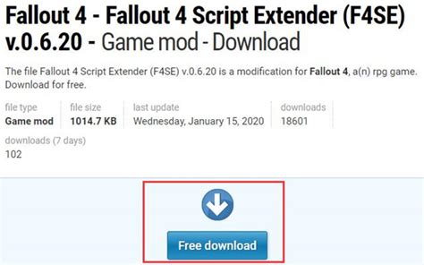 Install Fallout 4 Script Extender in MO2 的图像结果