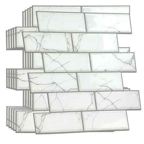 12 Pcs 30.5x15.4cm Peel and Stick Tiles for Kitchen - Sticky Tiles for ...