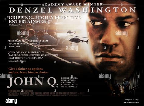 DENZEL WASHINGTON POSTER, JOHN Q, 2002 Stock Photo - Alamy