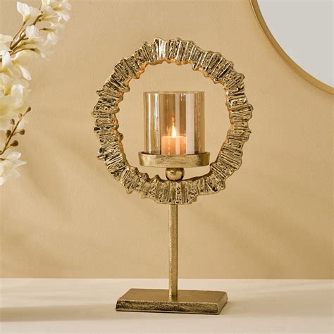 Buy Moksha Brew Starburst Glass and Aluminium Candle Holder from Home ...