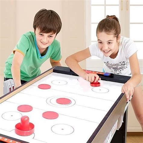 Latest 2024 Battery Powered Wooden Air Hockey Table Game for Kids and ...