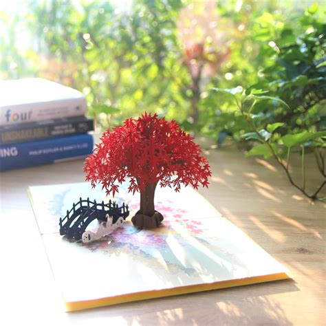 CUTE POPUP - Japanese Maple Pop Up Card, Mother's Day Card Pop Up with ...