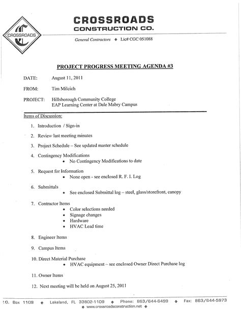 Project Agenda Example 的图像结果