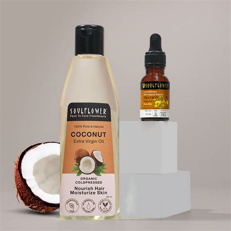 Buy Best Frankincense Essential & Coconut Carrier Oil Set – Soulflower.in