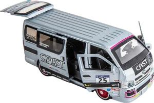 Bestie Toys Toyota HIACE Van car Metal Pull Back Diecast Car Racing Van ...