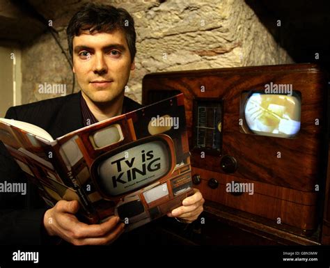 Iain Logie Baird, the grandson of John Logie Baird who invented the very first television, with ...