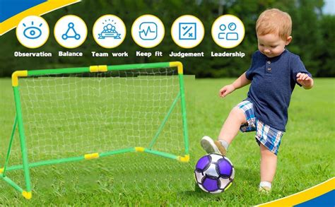 FunBlast Football Goal Post Net with Ball-Football Set for Backyard Fun ...