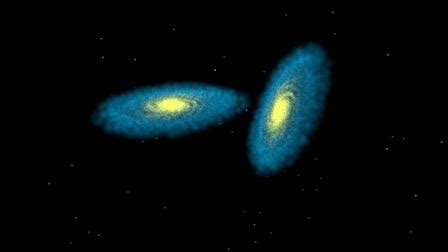 Galaxy Collision Simulation 的图像结果